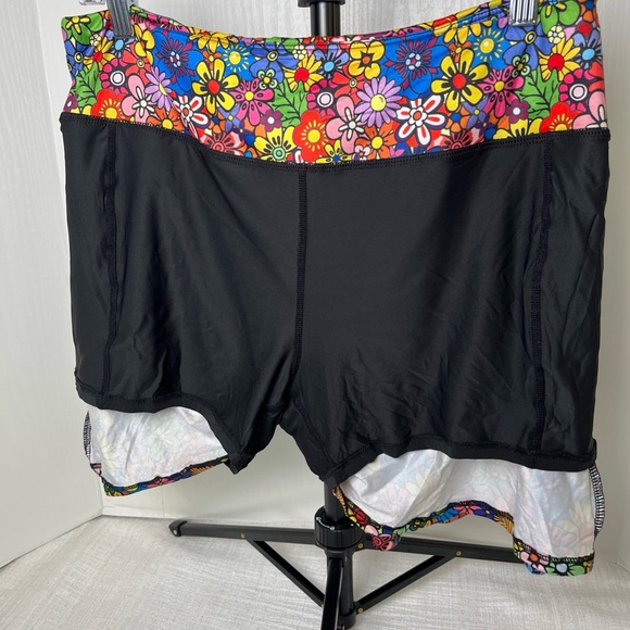 Hip & Fun Fulbelle Pickleball Tennis Skort 70’s Floral Pockets Size Large - Picture 10 of 12